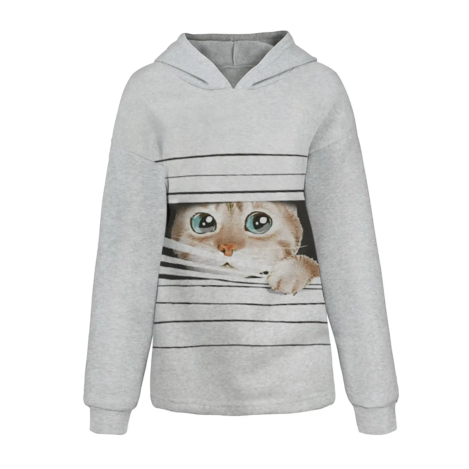 Long Sleeve Pullover Polyester Blend Top Women’s Pink Red Black Gray S-3XL