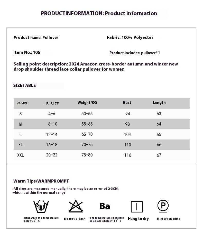 Gray Lace Long Sleeve Pullover Elegant Polyester Top for Women S-XXL