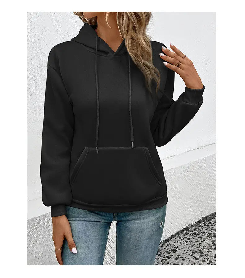 Japanese Korean Casual Pullover Sweatshirt with Pockets Polyester Unisex