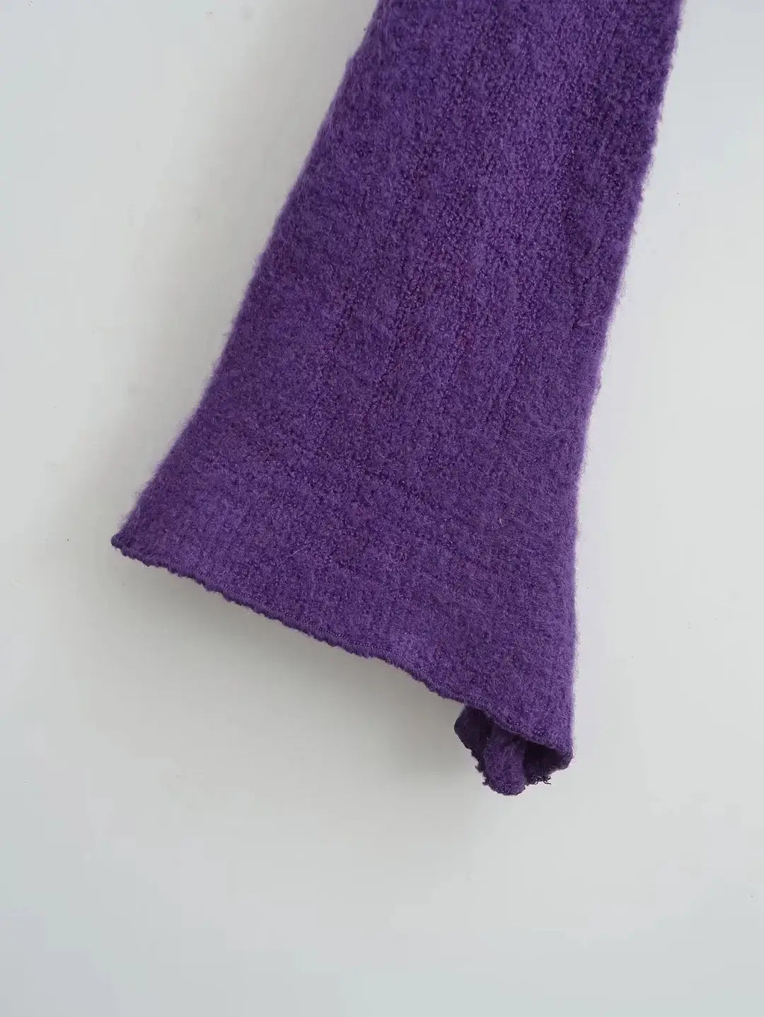 Sleeve Bell Plush Knit Cardigan Slim Slim Fit Hipster Stíl Sráid Cotton