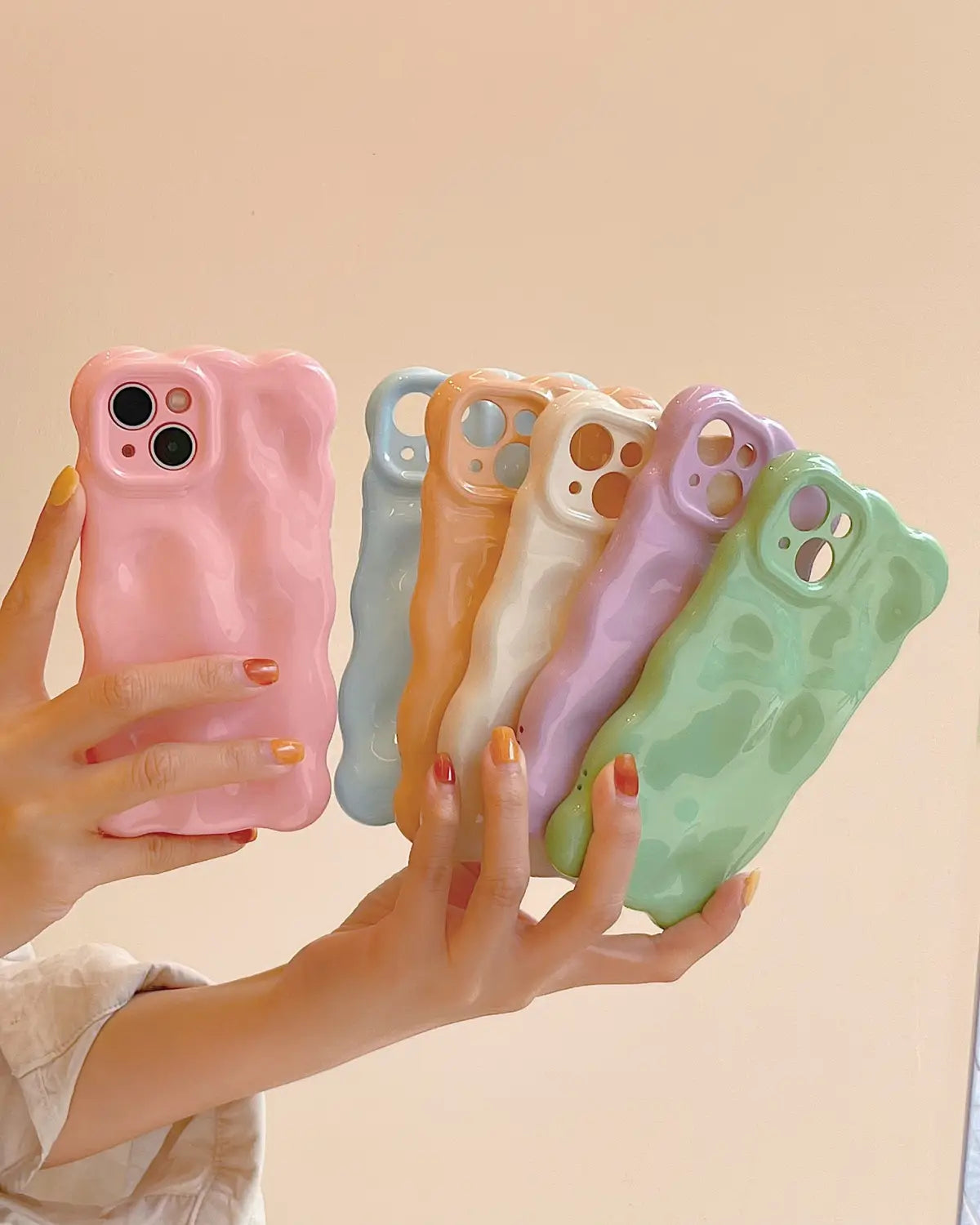 Custodia per telefono glitter in schiuma colorata per iPhone soft shell design scintillante