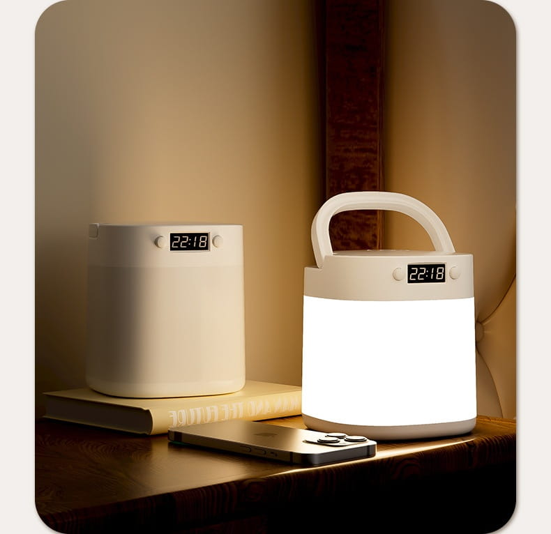 Rechargeable Portable Table Lamp with Tricolor LED Light and Remote Control