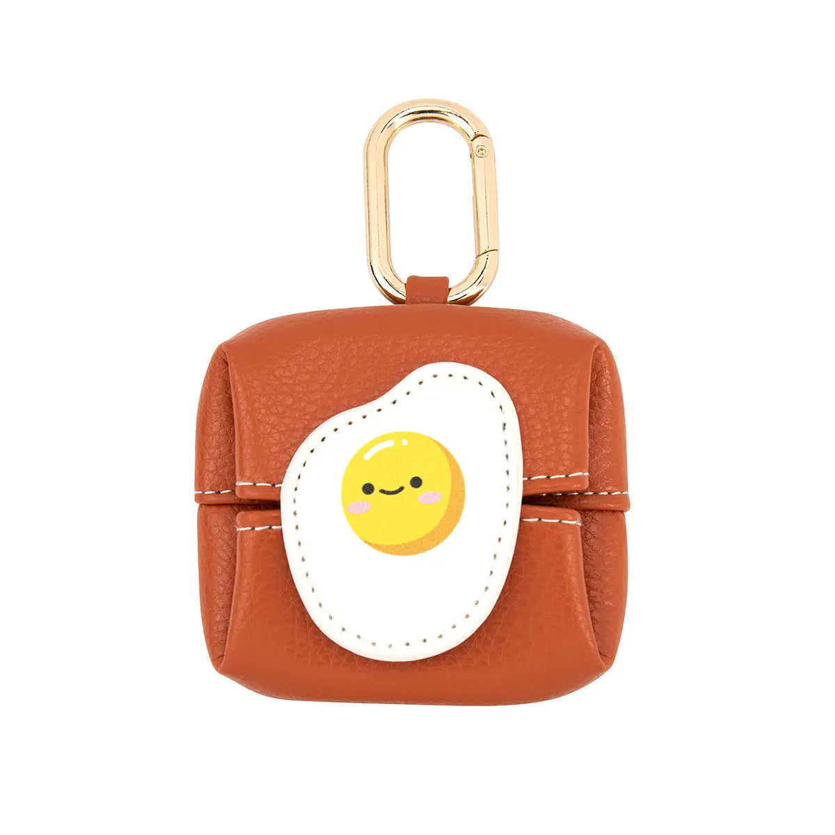 Leather Storage Bag for Food and Sandwiches with Lemon Egg Carrot Design