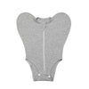 Bamboo Fibre Baby Anti-Startle Spiter Spices nowonarodzony nogi wyciek kombinezonu Styl Style dziecięce - Heather Grey