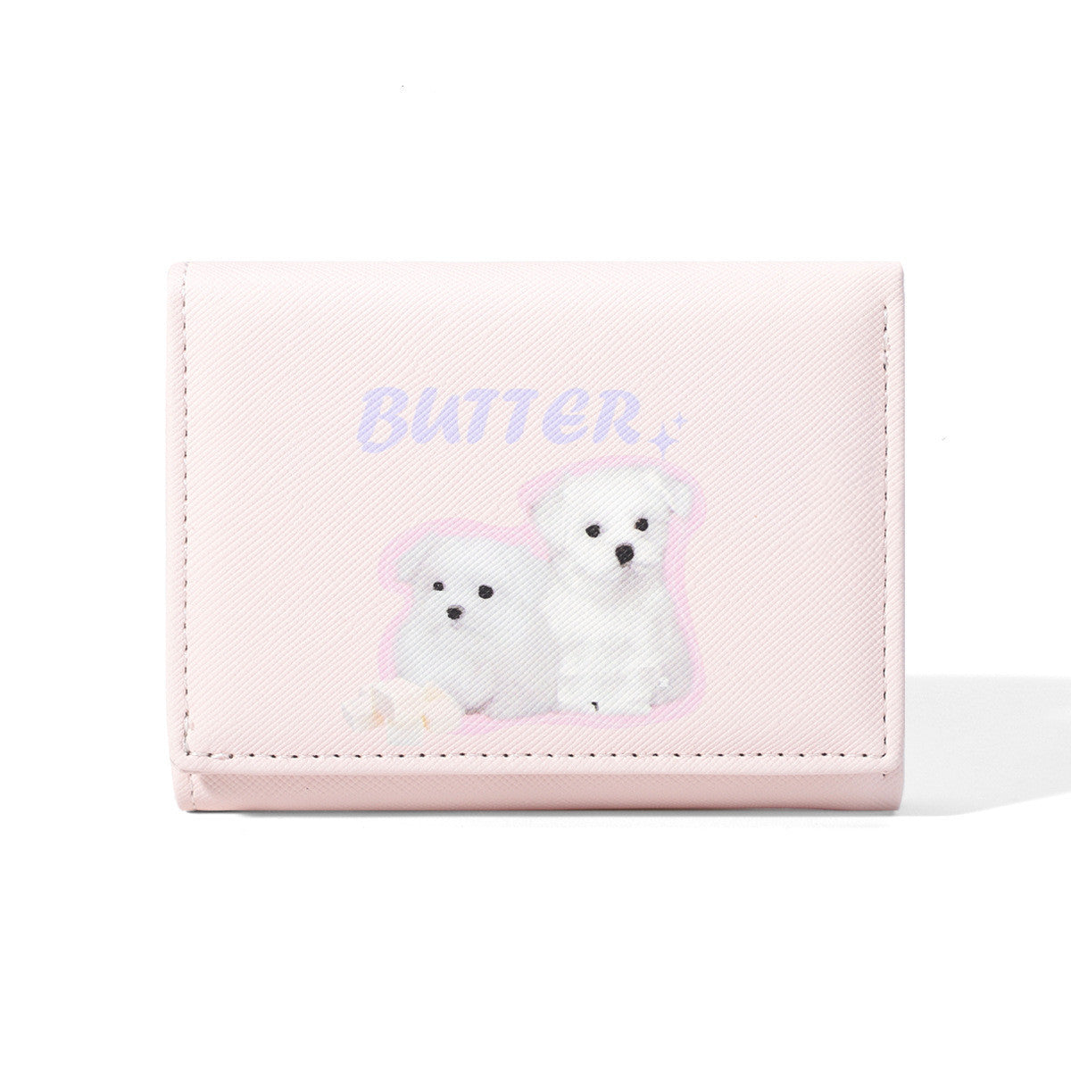 Cute Ladies Card Holder Fashion Cross Pattern Three Fold - Cute Ladies Card Holder for Fashionably Forgetful