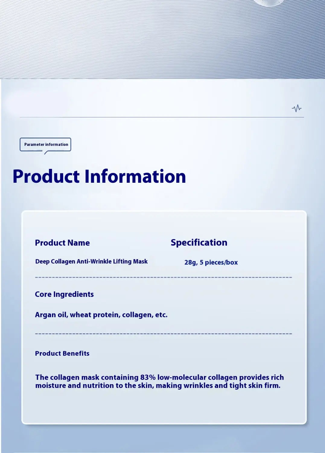 Unisex arcmaszk gél 28ml hidratáló tápláló bőrápolási kezelés