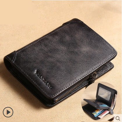Men’s 20L Leather Wallet Cross Border European Style for United States CHF