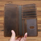 Men’s Fashion Crazy Horse Leather Long Wallet - Men’s Fashion Long Wallet for Crazy Horse Lovers