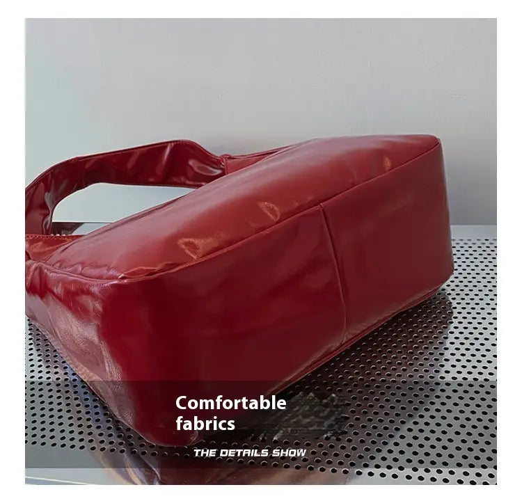 Simple commute underarm shoulder bag with polyester lining in multiple colors