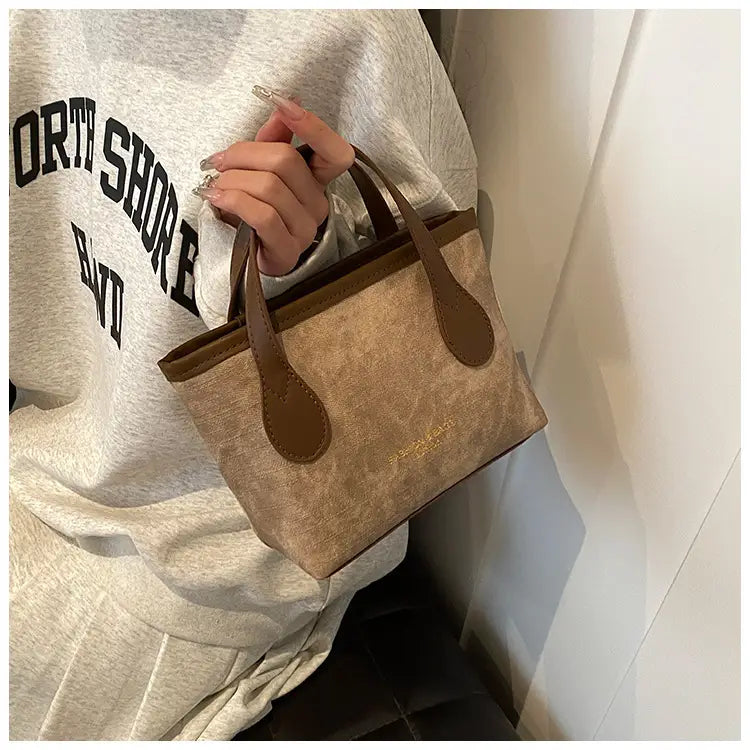 Medium PU axelväska för kvinnor svartbrun med intern mobiltelefonficka