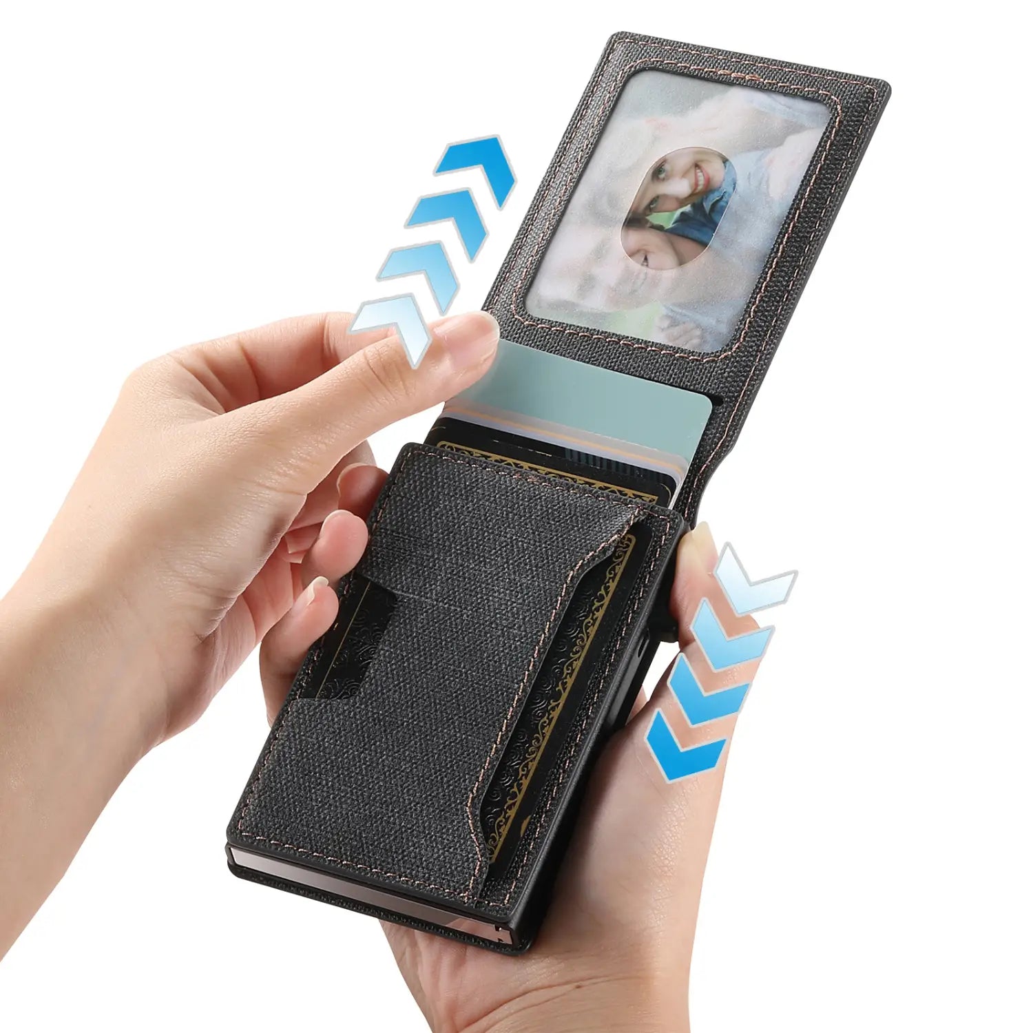 Portefeuille de carte kh2nz portefeuille rétro en cuir magnétique slim bifold pour hommes femmes