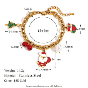 Bracelet de chaussettes Santa Claus de chaîne en forme de O Migne