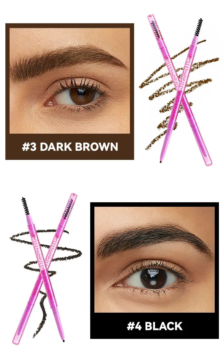 Waterproof Eyebrow Pencil Set with 4 Neutral and Dark Shades