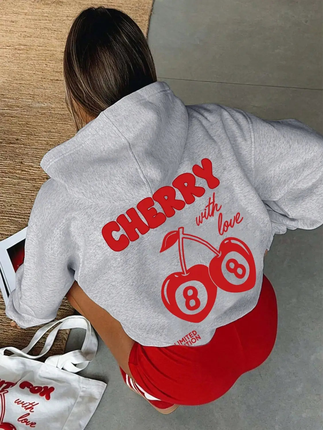 Japanese Korean Long Sleeve Pullover 3D Pattern Loose Fit Polyester Sweatshirt