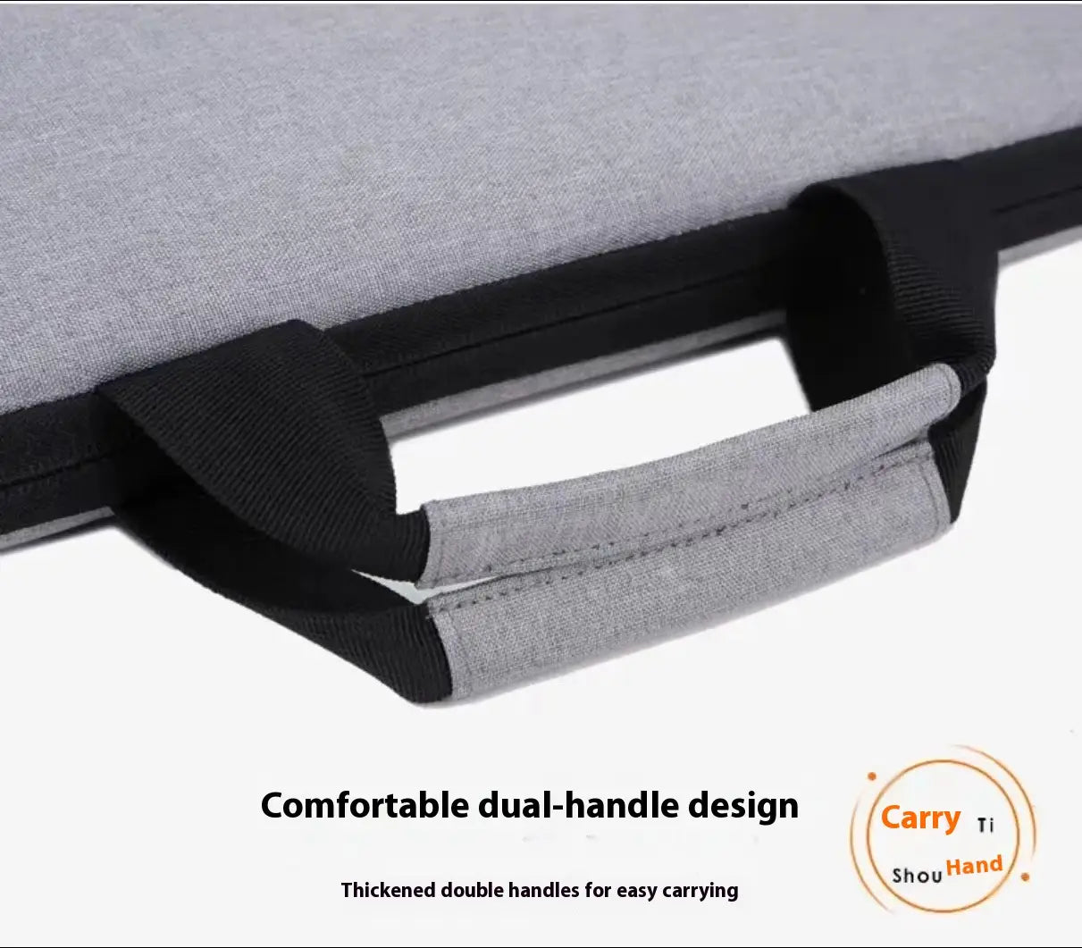 Gray Oxford Laptop Bag with Breathable Polyester Lining and Sewing Thread