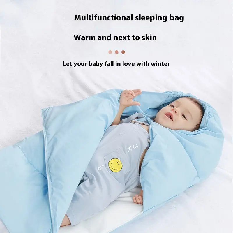 Baby Sleeping Bag for Winter with Recycled Fiber in Sky Blue