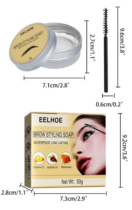 Eyebrow Styling Cream with 50g Brush for Hair and Shaping