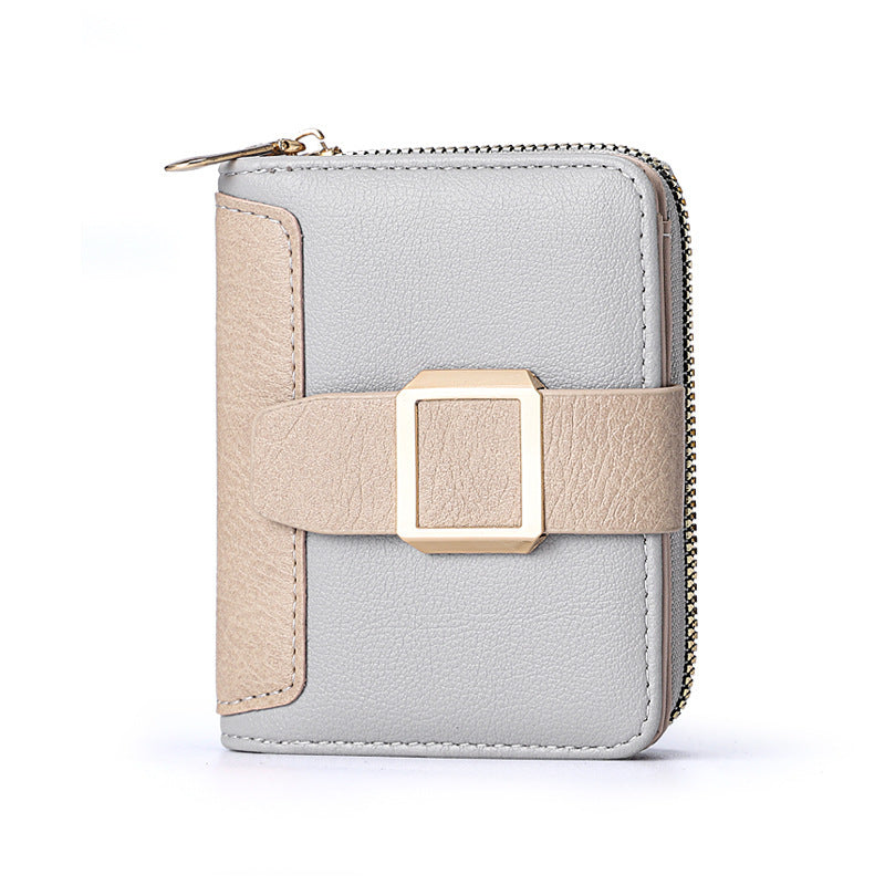 Women’s Short Zipper Vertical Buckle Small Wallet - Purse Perfection: Tiny Wallets for Big Adventures