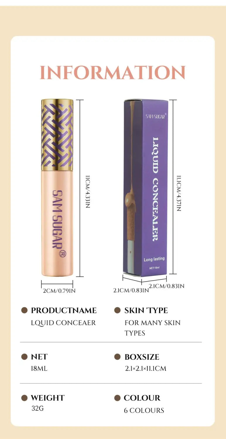 Liquid Concealer Repair Foundation for Brightening and Long-Lasting Coverage