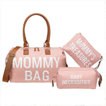 3-piece Portable Bag Set For Moms On Trips - Mom’s 3-Piece Bag Set with Fancy Ribbon Urine Pads