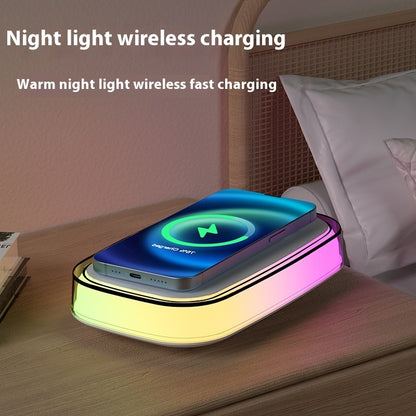 15W Smart Phone Universal Wireless Fast Charging Touch Small Night Lamp - Charge Your Phone and Light Up the Night Fun