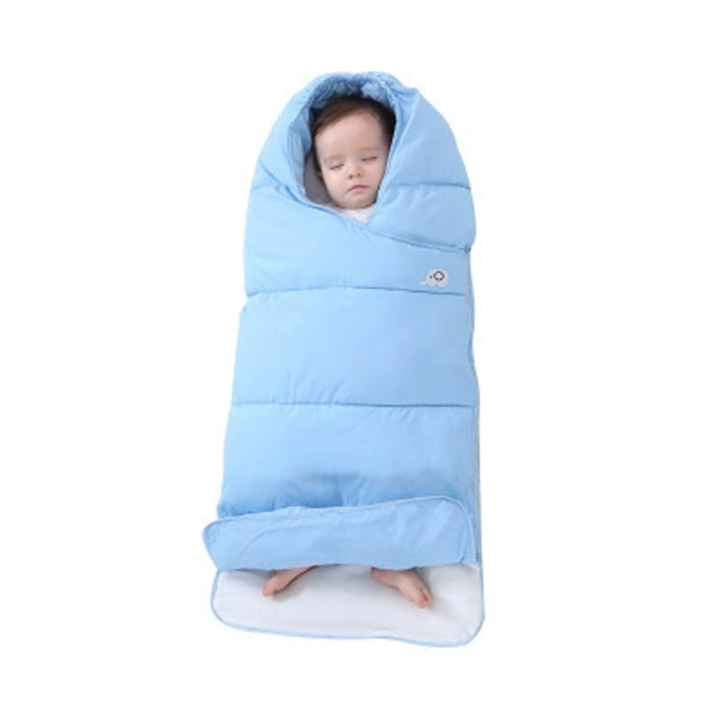 Baby Sleeping Bag for Winter with Recycled Fiber in Sky Blue