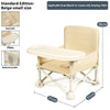 Baby Picnic Chair Outdoor Beach Camping Stool Portable Folding Photography Learning Seaside Dining Table - Small Size Beige