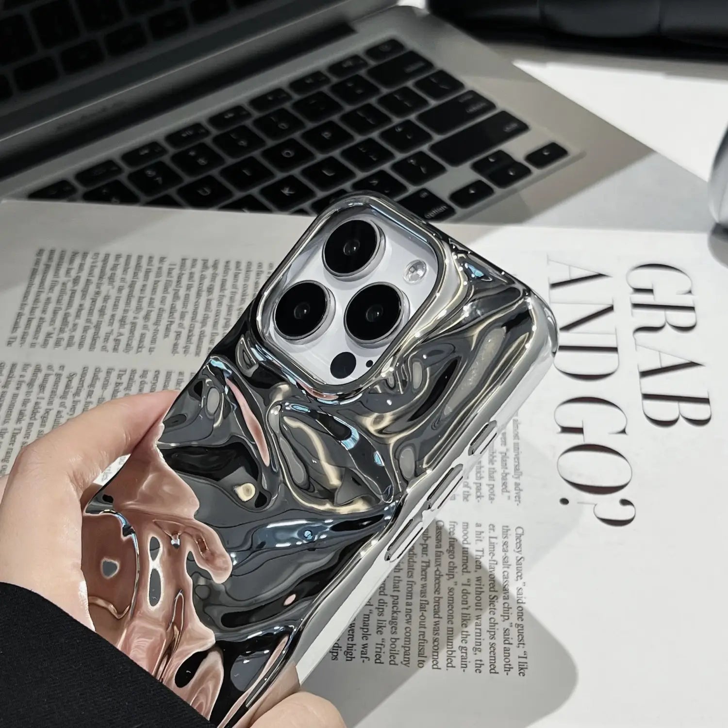 Electroplating de carcasa suave para iPhone 11 12 Pro Max Anti -Drop Fingerprint