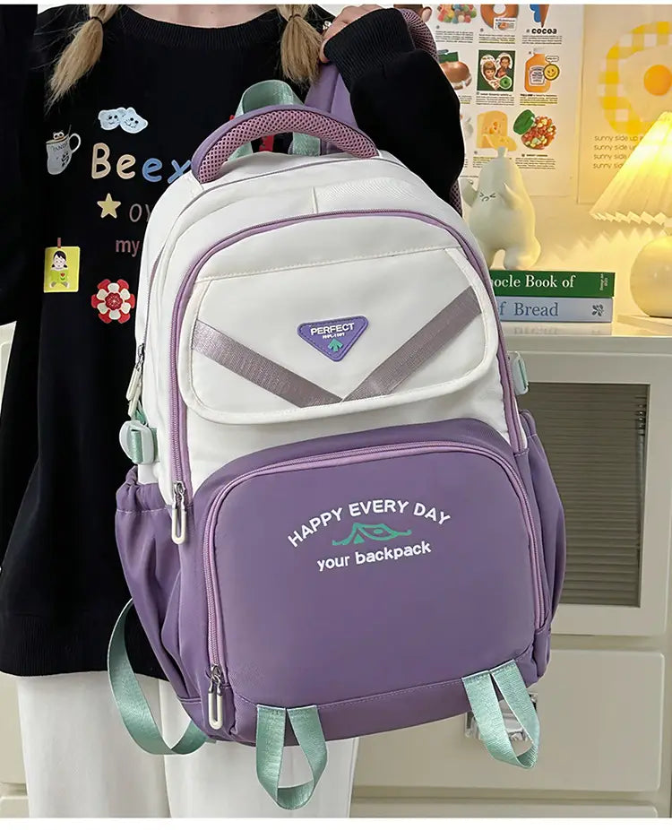 Backpack unisex Nylon School BOOK LIGHTRABAG più colori