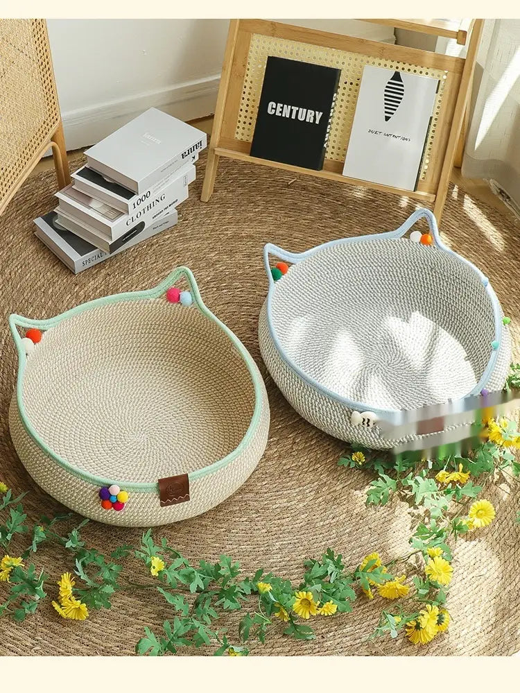 Leaba agus Mata Nead Féin-Hi Cat Pink Cat do Chait Peataí Beaga