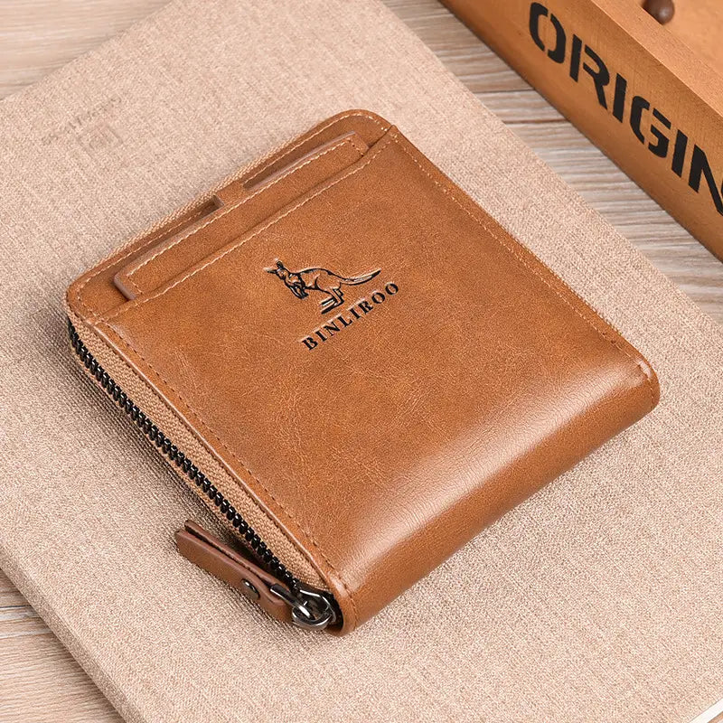 Simple Anti-theft Wallet in Khaki Black or Brown for the United States