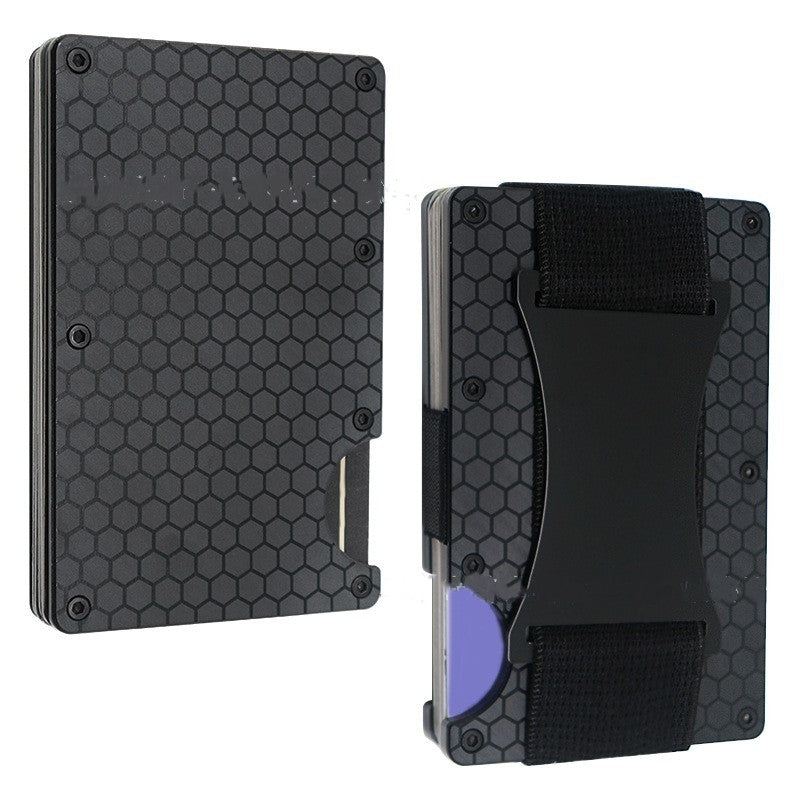 Metal Card Wrapped Carbon Fiber Wallet RFID Anti-theft Brush - Carbon Fiber Wallet for Your Inner Aluminum Alloy Hero