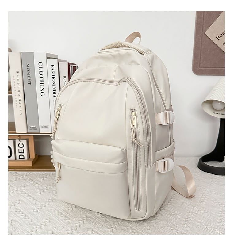 Solid Color School Rucksack Polyester Nylon Urban Umhängetasche für Männer und Frauen