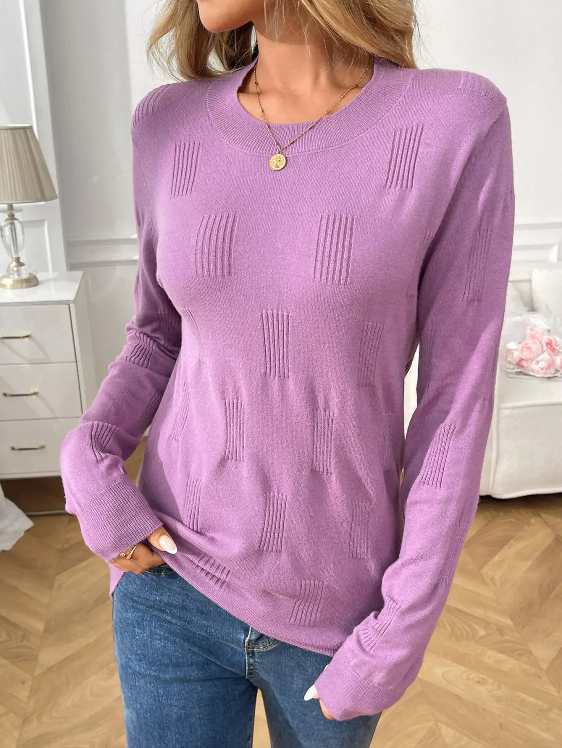 Geometrisk mønster Pullover Sweatshirt Streetwear Core-Spun Yarn Polyester