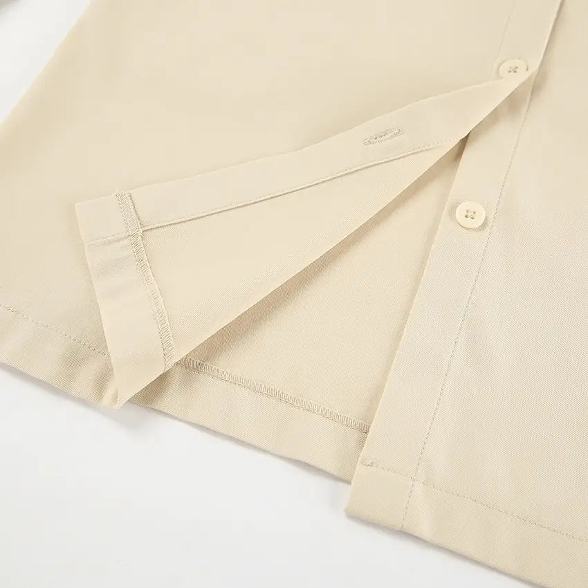 Robe épaule à manches longues kaki Jupe décontractée en polyester pour femmes S-xl