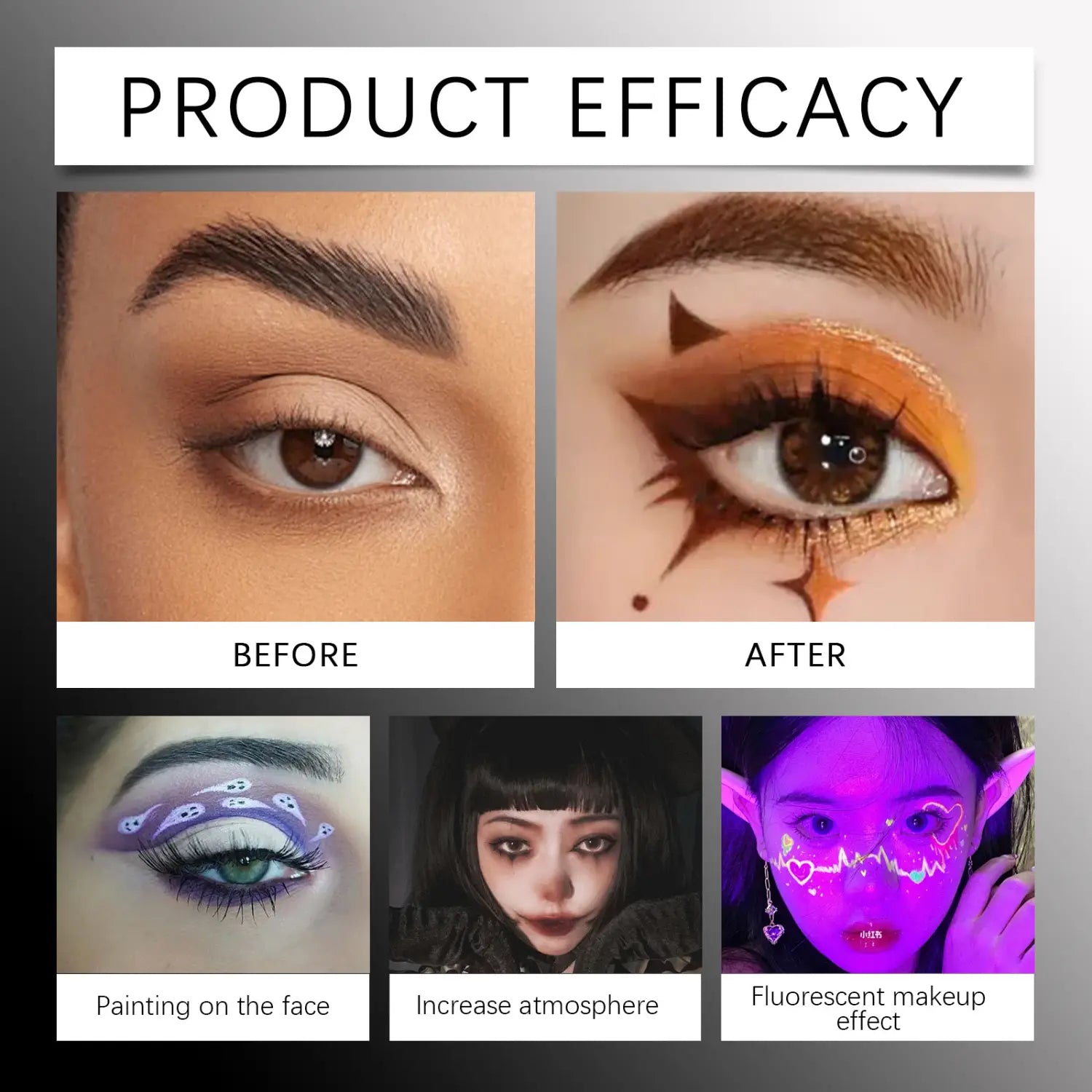 Halloween Neon Liquid Eyeliner with Moisturizing Glycerin and Vitamin E