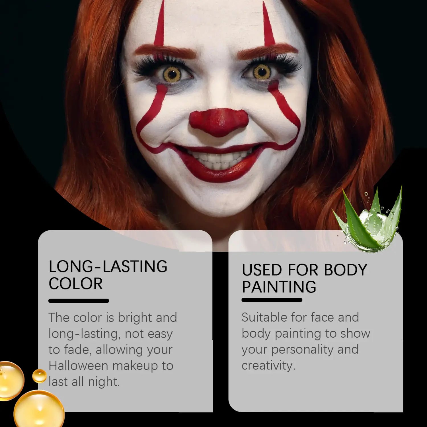 Halloween Neon Liquid Eyeliner with Moisturizing Glycerin and Vitamin E