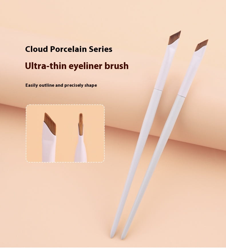 Instrument de machiaj cu fibră vegană cu perie vegană cu pensulă flată cu geantă