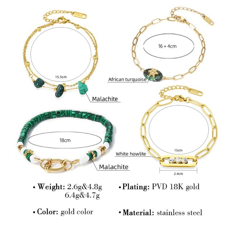 Women’s Ins Style Fashionable All-match Fresh Twin Wristband Bracelet Suit