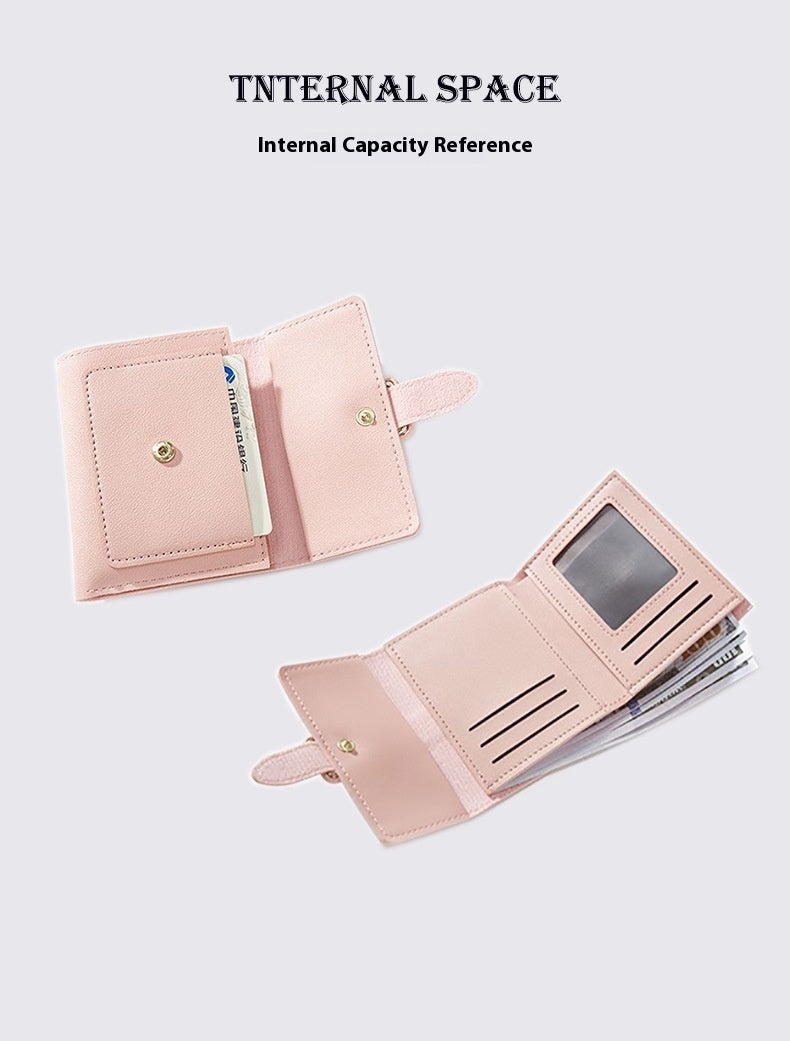 Purse Short Solid Color Card Holder Spring Women’s High Sense - Purse Short Card Holder for Chic Chaos Management