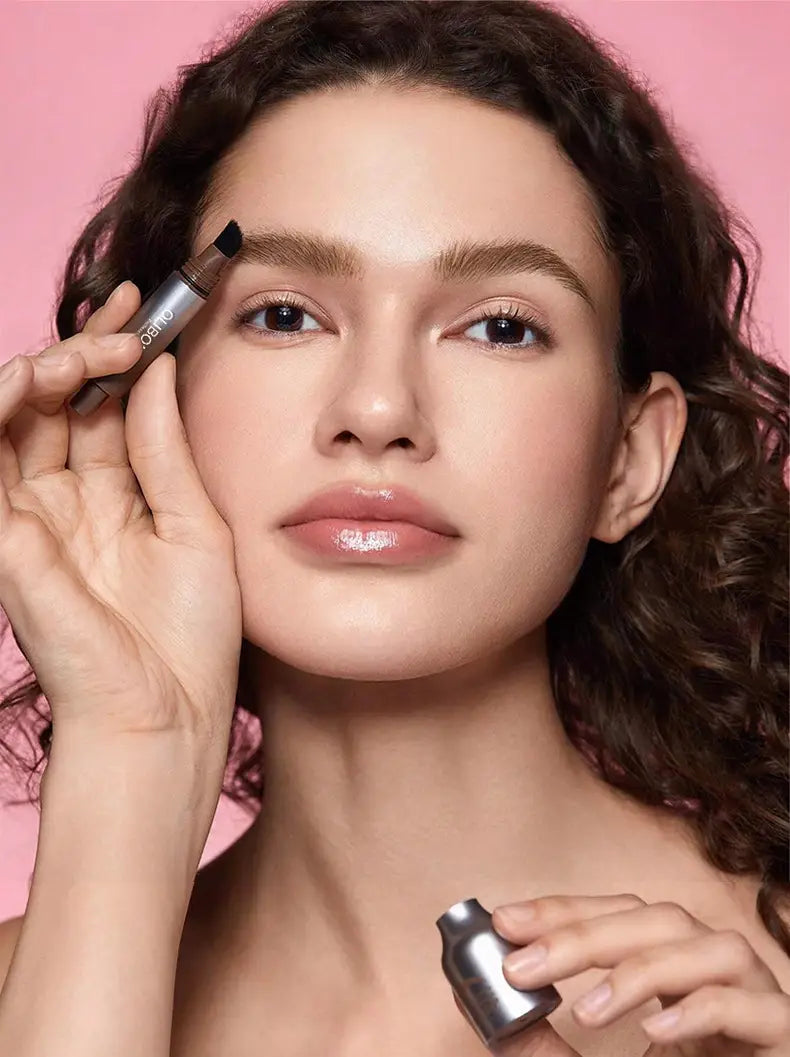 Press Eyebrow Pencil with Big Brush Hairline for Natural Look