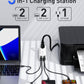 USB C Charger MANTO 65W 5-in-1 GaN USB Charging Station Super Fast Charger With 2 USB C Ports 2 USB Ports And 1 Outlet