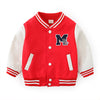 Children's Cardigan Jacket Baseball Sweater Set - Red