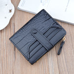 Fashion Zipper Hasp Leather Wallet Card Holder - Croc Style Wallet for Urban Fashionistas and Crocs