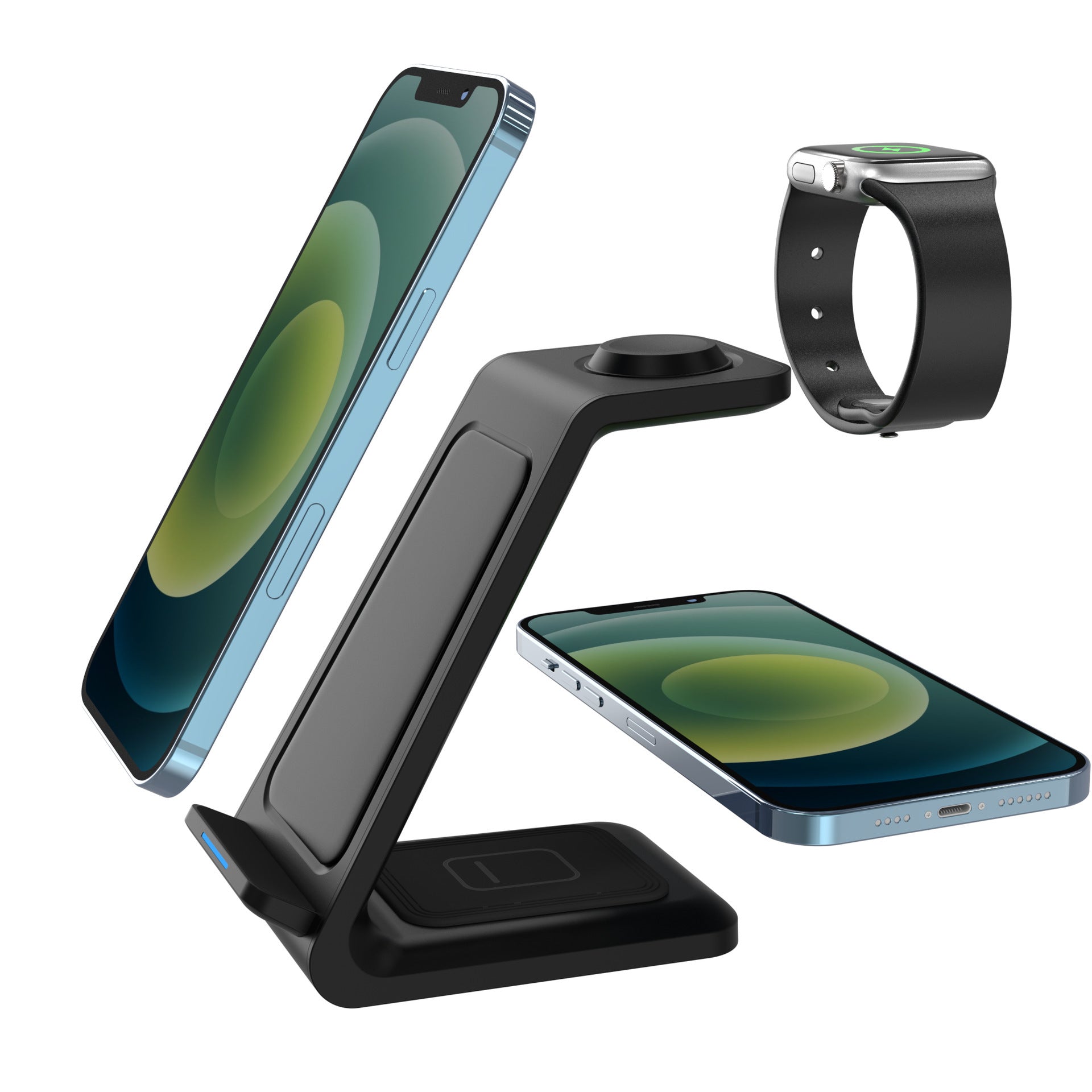 Three-in-one Wireless Charger Fast Charging Desktop Vertical - Fast Charging Magic with Three-in-One Charger