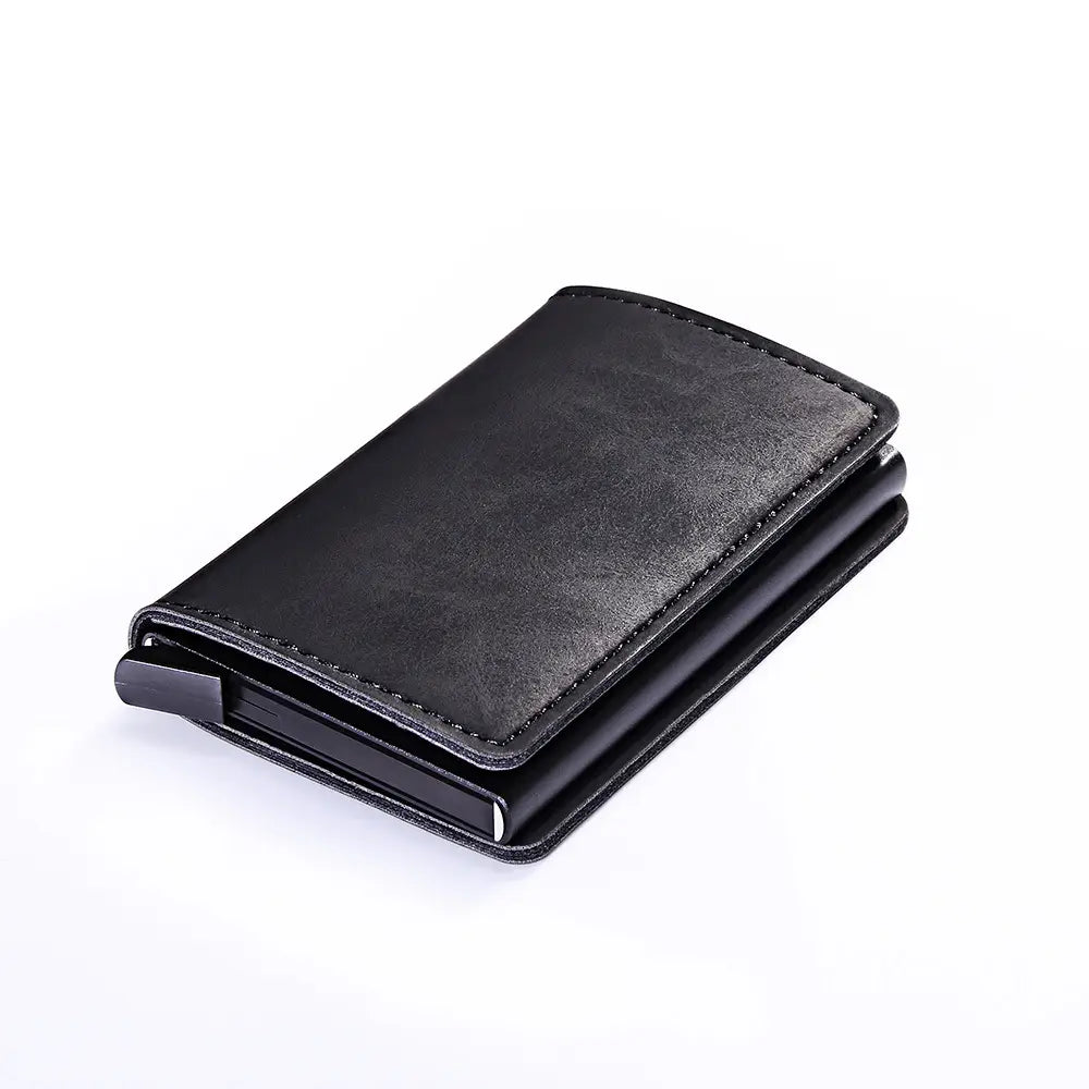 Premium PU Aluminum Alloy Card Holder for United States and CHF Travelers