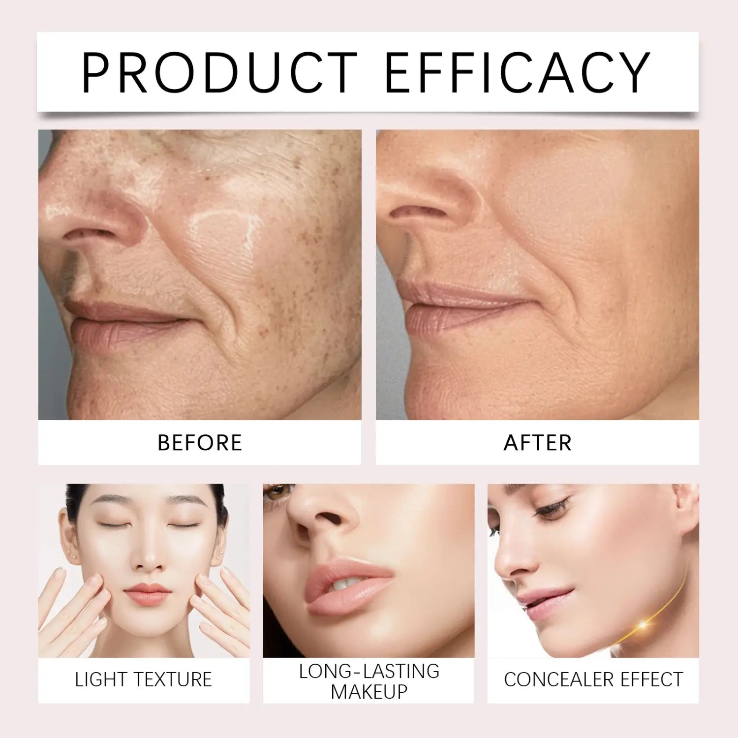 Lightweight Longwear Foundation in Ivory White for United States