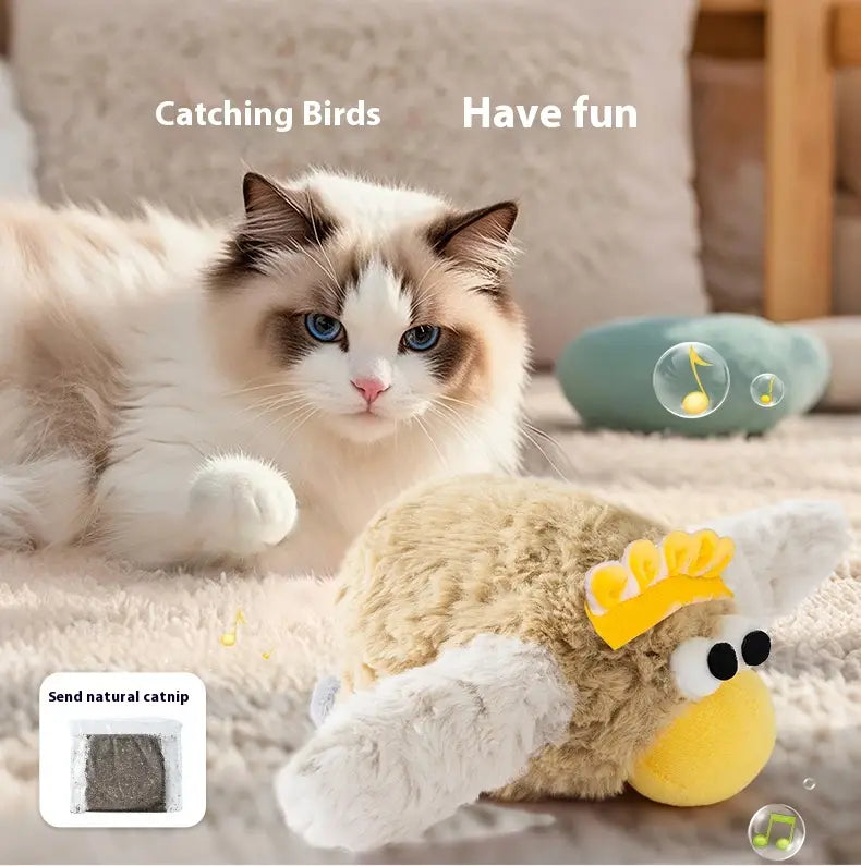 Interaktiivinen muhkea kissan lelu, jonka Catnip USB on ladattava sisäkissoille