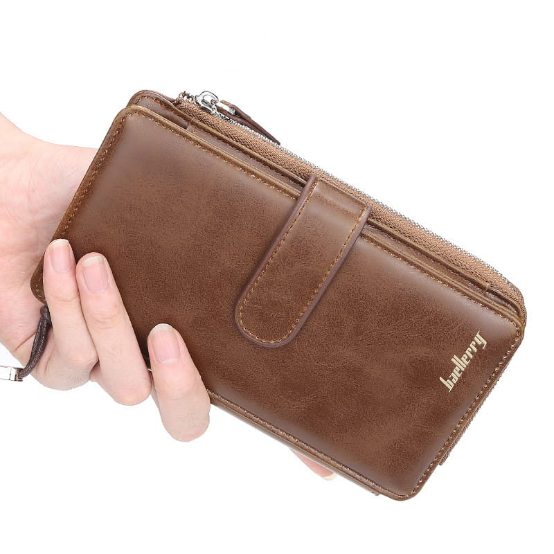 Men’s PU Leather Wallet in Dark Coffee or Light Brown for United States Buyers