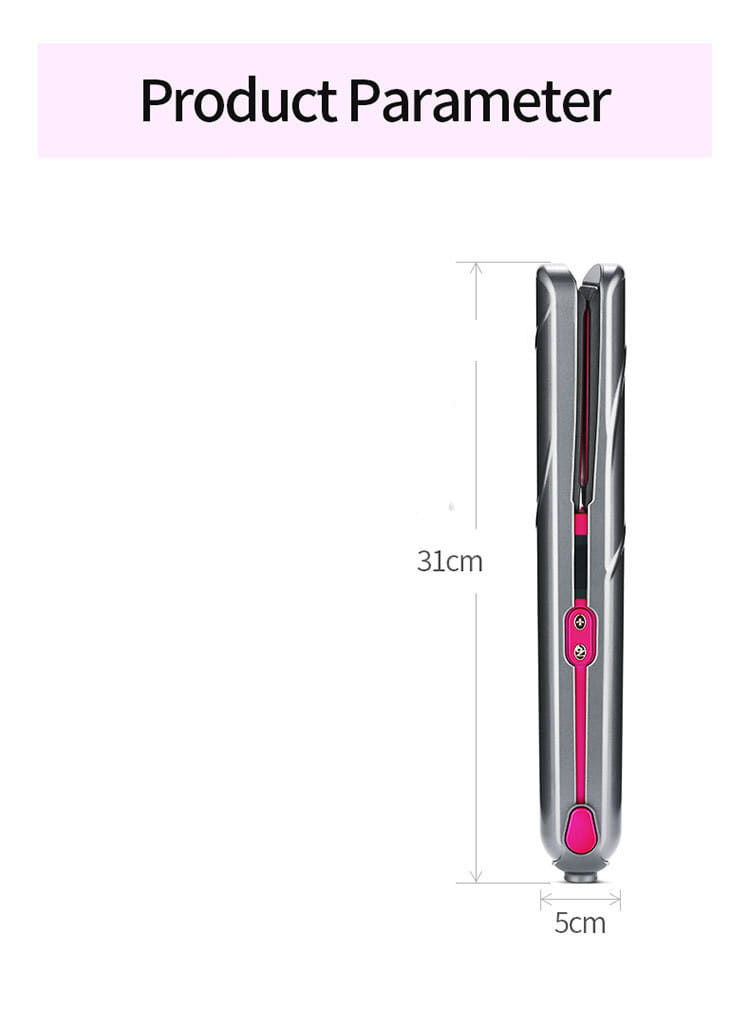 Portable Hair Straightener with 8000mAh Battery and USB Charging